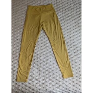 Alphalete Yellow Leggings High‎ Waisted Athletic Workout Pants Size M